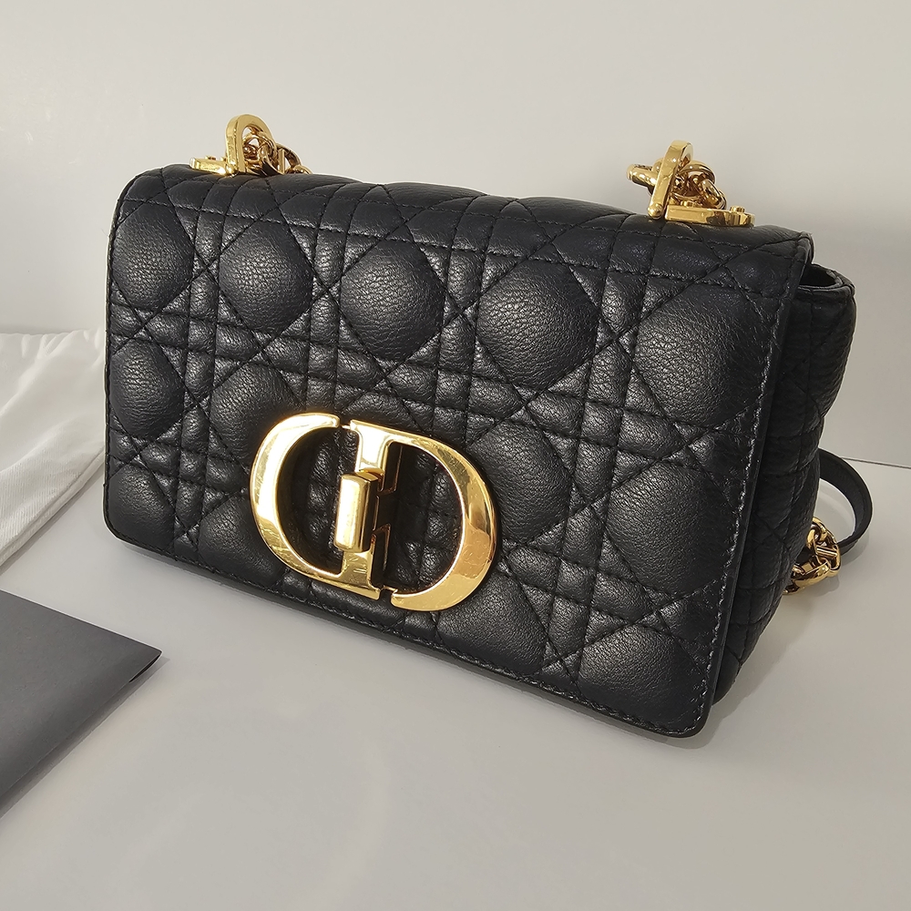 Dior Quilted Black Crossbody with Gold Accents - Picture 2 of 5